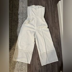 Club Monaco White Wide-Leg Jumpsuit